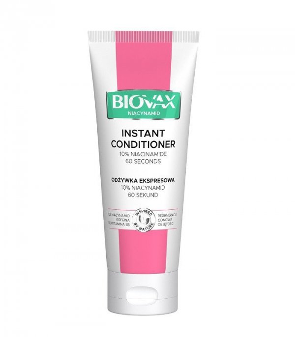 L`BIOTICA Biovax Niacynamid Odżywka do włosów ekspresowa 10% niacynamid - 60 sekund 200ml