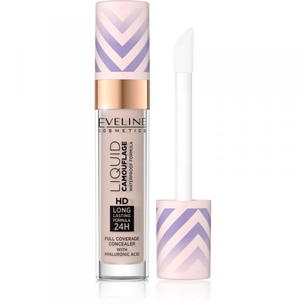 EVELINE Liquid Camouflage Wodoodporny korektor z kwasem hialuronowym nr 03 Soft Natural 7.5 ml