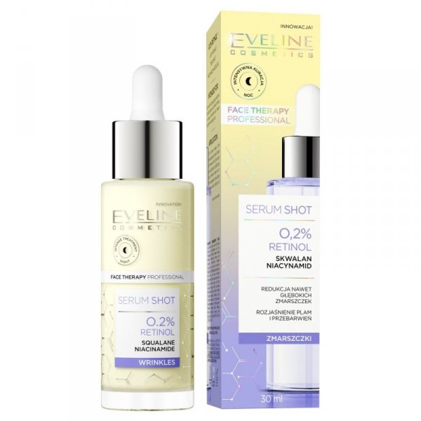 EVELINE Face Therapy Professional Serum Shot Kuracja przeciwzmarszczkowa - 0.2% Retinol 30 ml