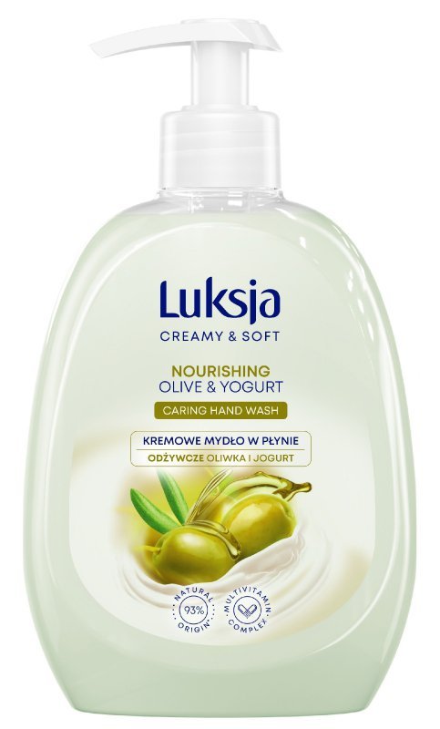 Luksja Creamy & Soft Odżywcze Kremowe Mydło w płynie Oliwka i Jogurt  500ml