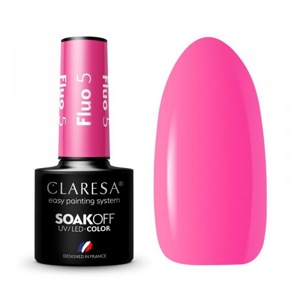 CLARESA Lakier hybrydowy Fluo nr 5  5g