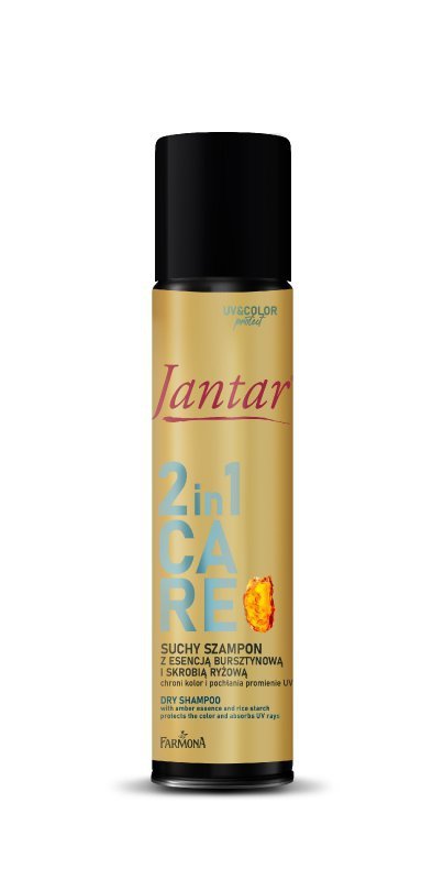 JANTAR 2in1 Care Suchy szampon do włosów z esencją bursztynową i skrobią ryżową 180 ml