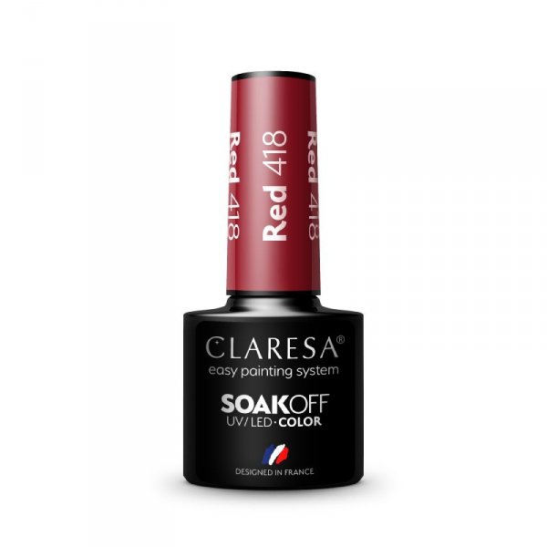 CLARESA Lakier hybrydowy Red nr 418 5g