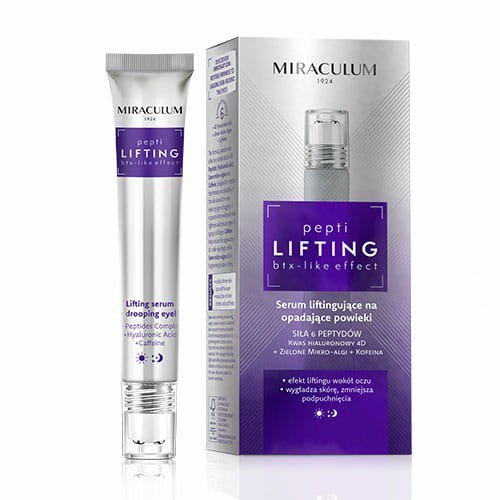 MIRACULUM  Pepti Lifting Serum liftingujące na opadające powieki na dzień i noc 20 ml