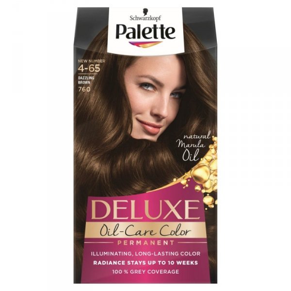 Palette Deluxe Farba do włosów permanentna nr 4-65 (760) Olśniewający Brąz  1op.