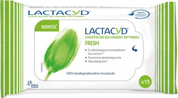 LACTACYD Fresh Chusteczki do higieny intymnej  1 op. - 15 szt.