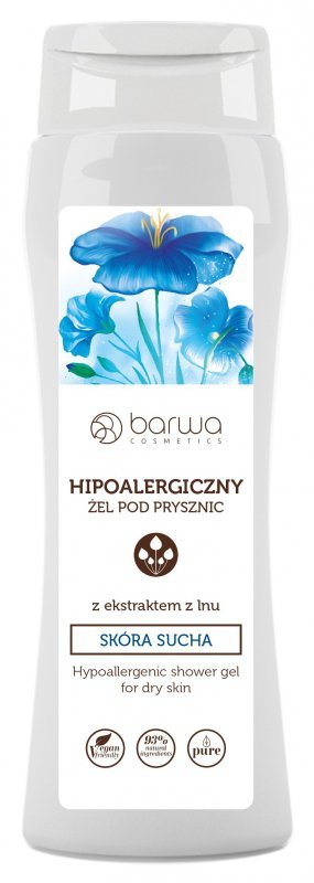 BARWA Hipoalergiczna Żel pod prysznic z ekstraktem z Lnu - skóra sucha  400ml