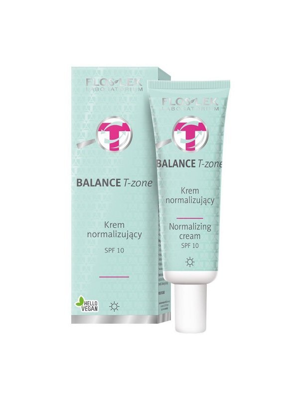 Floslek Krem normalizujący BALANCE T-zone do twarzy dla cery mieszanej na dzień SPF10  50ml