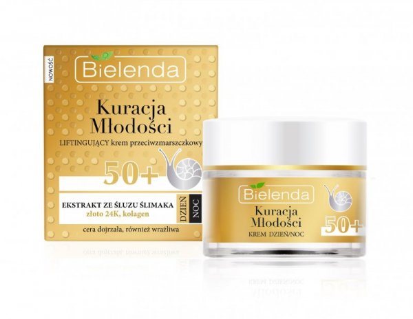 Bielenda Kuracja Młodości 50+ Liftingujący krem przeciwzmarszczkowy na dzień i noc  50ml