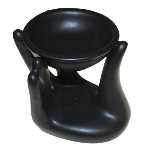 Black Helping Hand Ceramic Oil Burner
