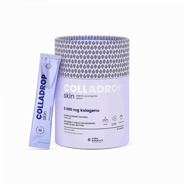Colladrop® Skin, kolagen 5000 mg, Aura Herbals, 30 saszetek