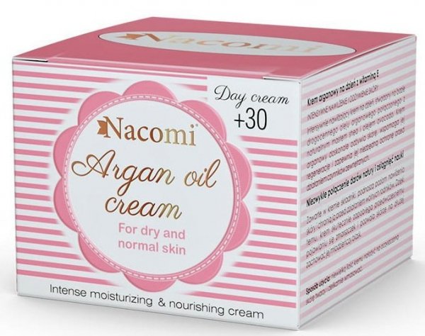 Arganowy Krem na Dzień z Witaminą E 30+, Nacomi