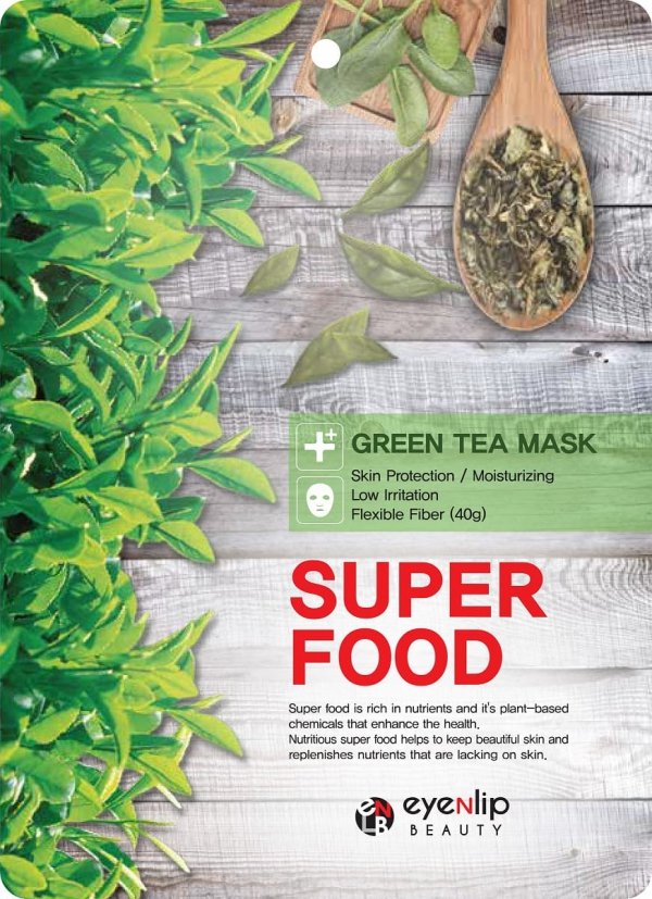 EYENLIP BEAUTY Super Food Maska na twarz w płacie Green Tea