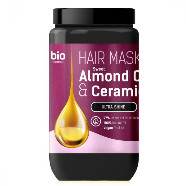Maska do włosów z olejkiem ze słodkich migdałów i ceramidami, Bio Naturell, 946ml