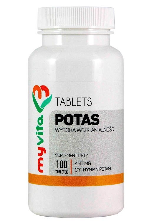 Potas (Cytrynian Potasu), Tabletki MyVita 