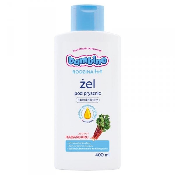 Bambino Rodzina Żel pod prysznic hiperdelikatny - zapach Rabarbaru  400ml