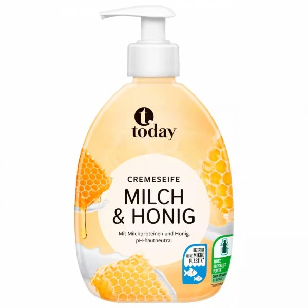 Kremowe mydło Mleko i Miód Today Cremeseife Milch & Honig, 500ml