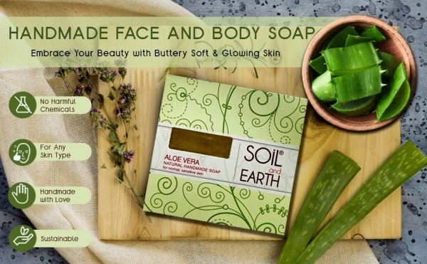 Aloe Natural Soap, Soil &amp; Earth, 125g