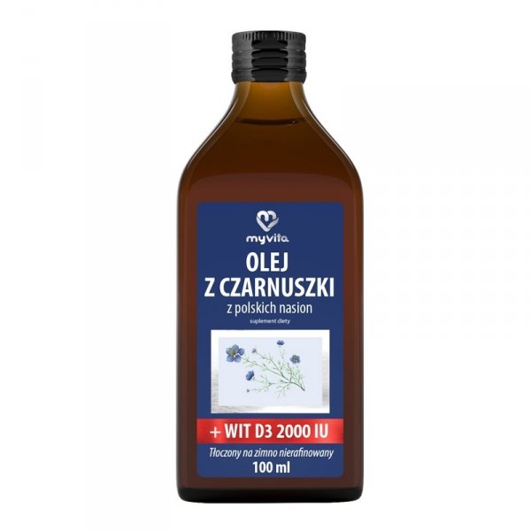 Black Cumin Oil with Vitamin D3, 100% Natural, Myvita