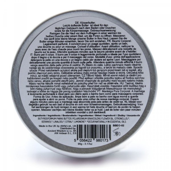 Geranium Aromatherapy Shea Body Butter, 90g