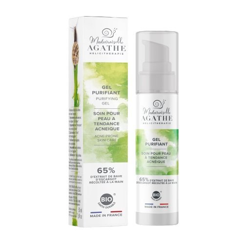 Organic Snail Slime Cleansing Gel for Acne Skin, Mlle Agathe