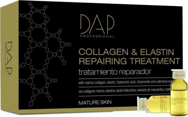 Kuracja przeciwstarzeniowa z kolagenem i elastyną, Dap Professional, 12x3 ml