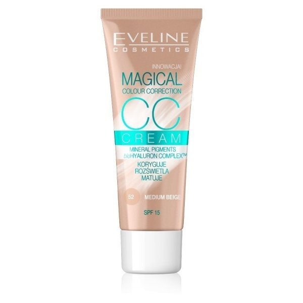 EVELINE Magical Colour Correction CC Multifunkcyjny podkład nr 52 Średni Beż 30 ml
