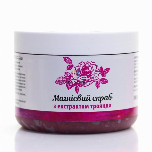 Magnesium Body Scrub with Rose Extract, Dr.Biokord, 500g