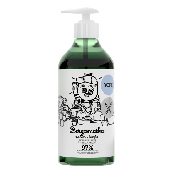 Bergamot, Verbena, Basil Dishwashing Liquid, Yope, 750 ml