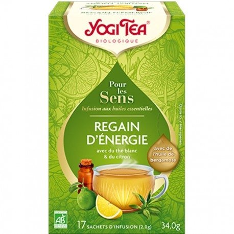 Herbata NATURALNA ENERGIA, z Białą Herbatą, Cytryną i Bergamotką, Yogi Tea, 17 x 2 g