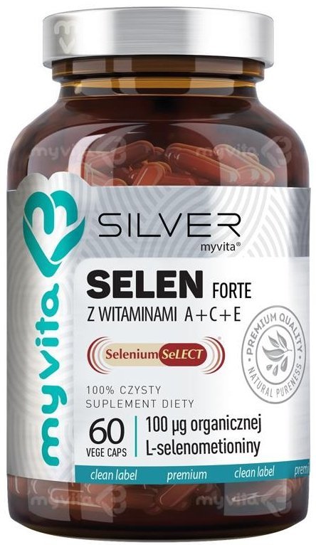 Selen Forte z Witaminami A,C,E Kapsułki MyVita SILVER PURE
