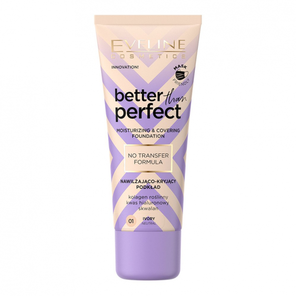 Eveline Better Than Perfect Podkład nawilżająco-kryjący nr 01 Ivory 30ml
