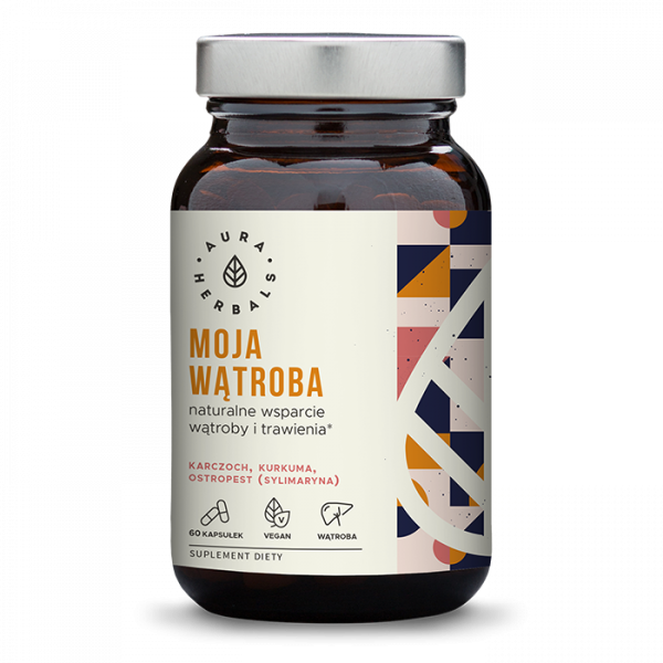 Moja Wątroba: Karczoch + Ostropest + Kurkuma, Aura Herbals, 60 kapsułek