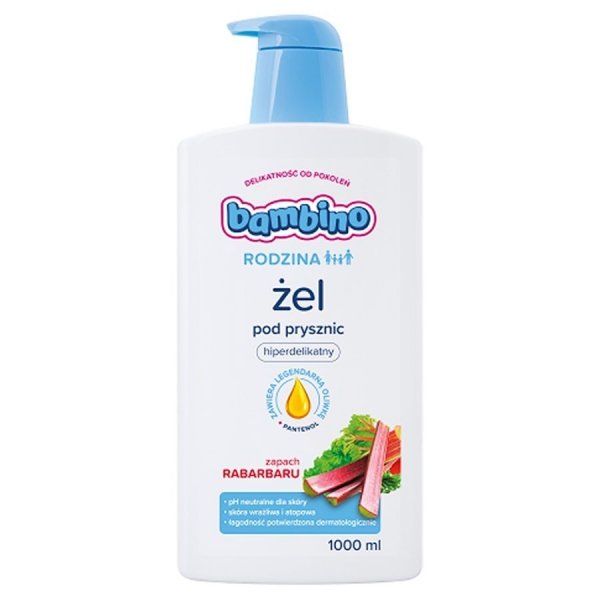 Bambino Rodzina Żel pod prysznic hiperdelikatny - Zapach Rabarbaru 1000ml