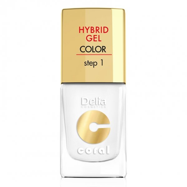 DELIA COSMETICS Coral Hybrid Gel Emalia do paznokci nr 25 Biały 11ml