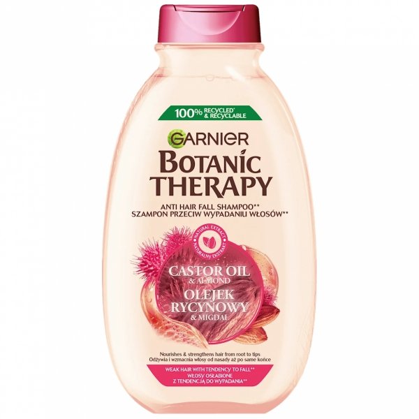 GARNIER Botanic Therapy Szampon Olejek Rycynowy i Migdał do włosów osłabionych i łamliwych  400 ml