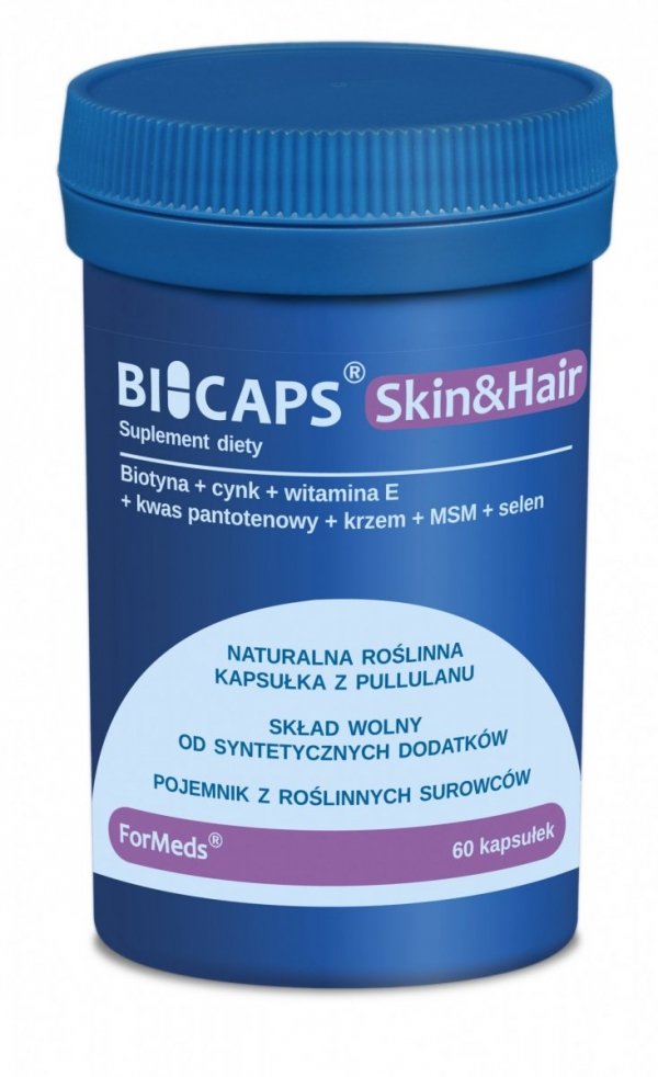 BICAPS Skin&amp;Hair, 7 składników, Formeds, 60 kapsułek