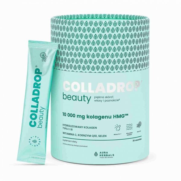 Colladrop® Beauty, kolagen HMG™ 10000 mg, Mojito, Aura Herbals, 30 saszetek