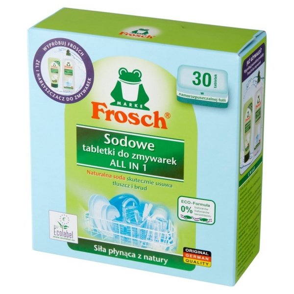 Frosch All in 1 Sodowe tabletki do zmywarek 600 g (30 sztuk)