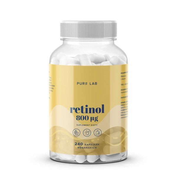 Retinol 800 μg, Pure Lab, 240 kapsułek