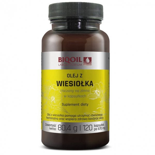 Olej z Wiesiołka Tłoczony na Zimno (670 mg), BIOOIL, 120 kapsułek
