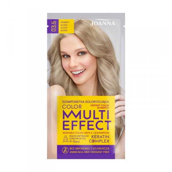 JOANNA Multi Effect Color Szamponetka koloryzująca nr 03.5 Srebrny blond 35 g
