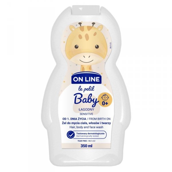 On Line Le Petit Baby Łagodny Żel 3w1 do mycia twarzy,ciała i włosów - od 1 dnia życia  350ml