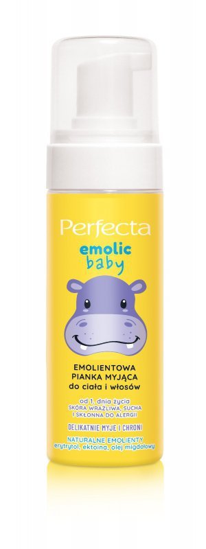 PERFECTA Emolic Baby Emolientowa Pianka myjąca do ciała i włosów 160 ml