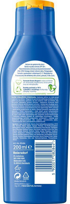 NIVEA SUN Balsam SPF 50 dla dzieci 200ml&