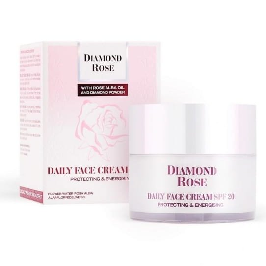 Różany Krem do Twarzy na Dzień SPF20, Diamond Rose, 50ml