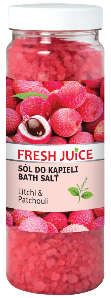 Sól do Kąpieli Litchi &amp; Patchouli, Fresh Juice, 700g