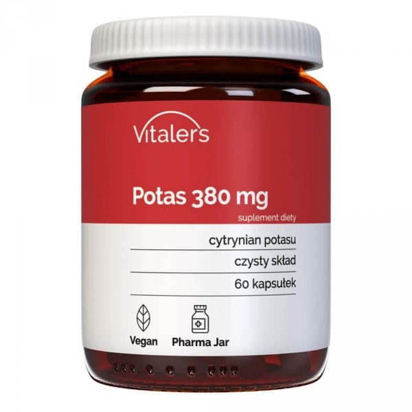 Cytrynian Potasu 380 mg, Vitaler's, 60 kapsułek