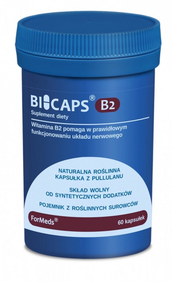 BICAPS B2, Ryboflawina 40g, Formeds, 60 kapsułek