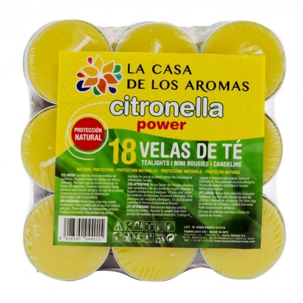 Podgrzewacze o zapachu TRAWY CYTRYNOWEJ, LA CASA DE LOS AROMAS CITRONELLA, 18 sztuk